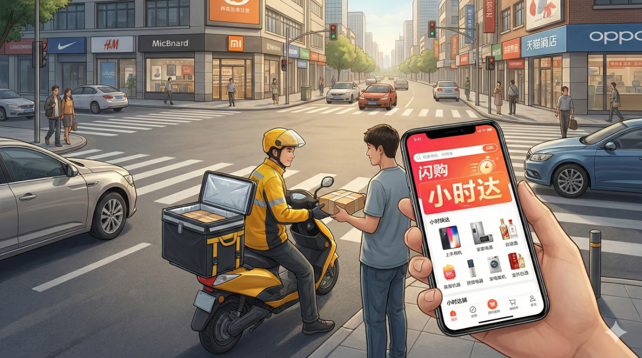 2026即时零售冲刺万亿规模：下沉市场提速 AI与运力协同成关键